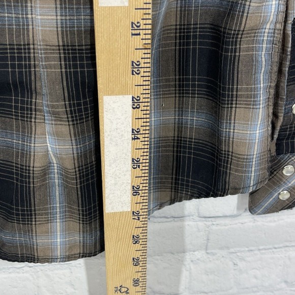 Bit & Bridle Blouse Women 1X Pearl Snaps Button Up Rodeo Western Cowgirl - Picture 10 of 16